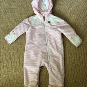 Northern Classics Pink Striped Baby Bunting 6-12 Months EEUC